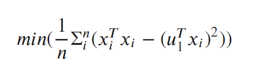Objective Function of PCA