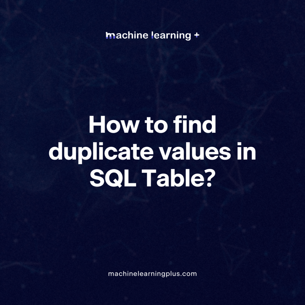 How to find duplicate values in SQL Table